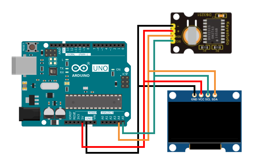 Часы DS3231 и Arduino UNO