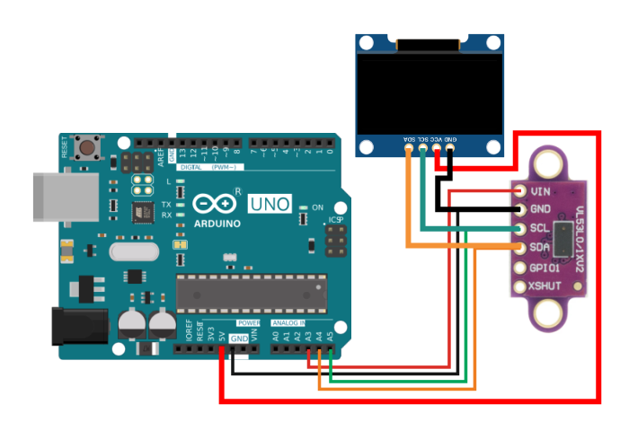 Дальномер VL53L0 и Arduino UNO