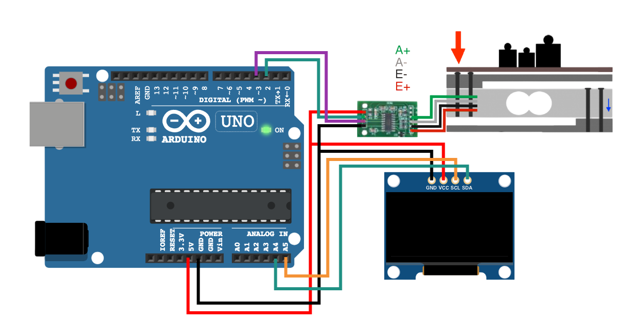Тензодатчик CZL 611CD и Arduino UNO