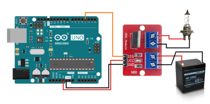 IRF520 и Arduino UNO