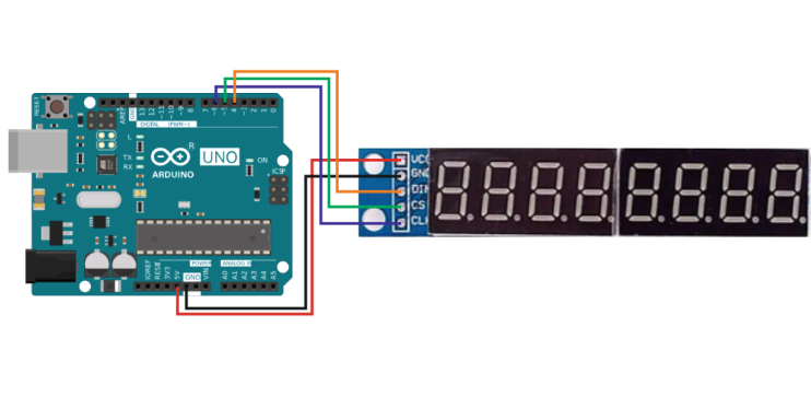 MAX7219 8 и Arduino UNO