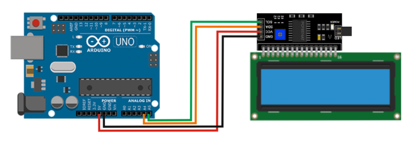 LCD 1602А I2C и Arduino UNO