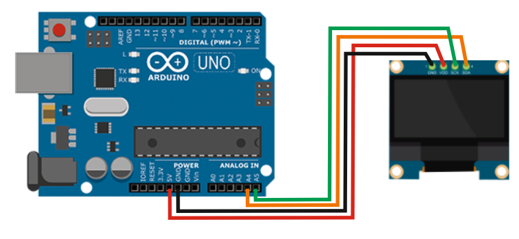 OLED mini I2C и Arduino UNO