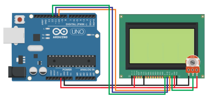 LCD 128x64 SPI и Arduino UNO