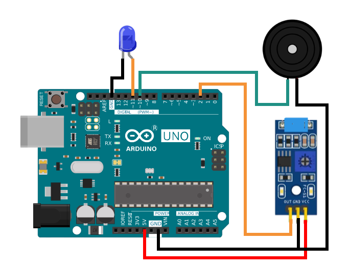 Датчик вибрации и Arduino UNO