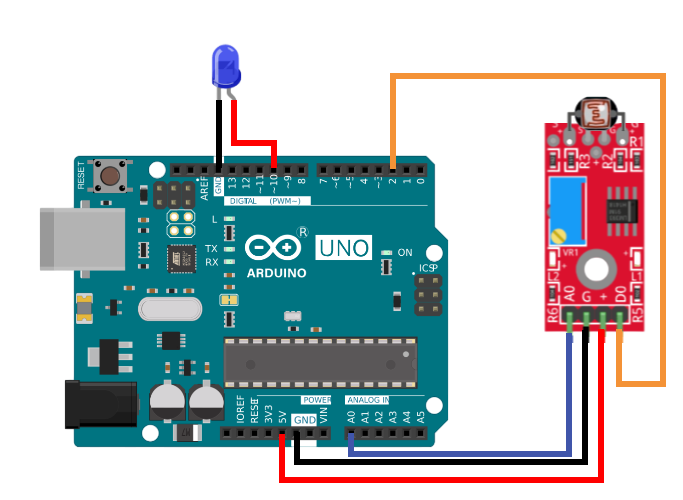 Датчик света и Arduino UNO