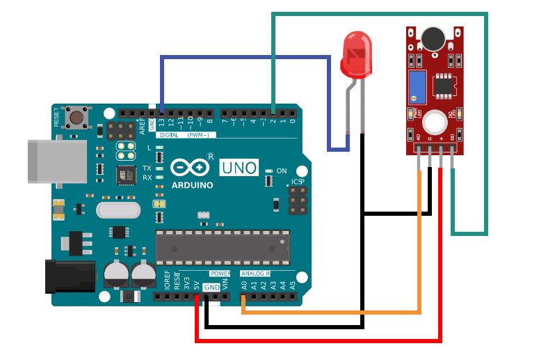 Датчик звука и Arduino UNO