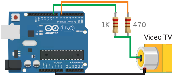 AV Монитор и Arduino UNO