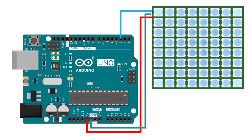 WS2812 8x8 и Arduino UNO