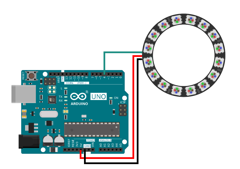 Кольцо WS2812 и Arduino UNO