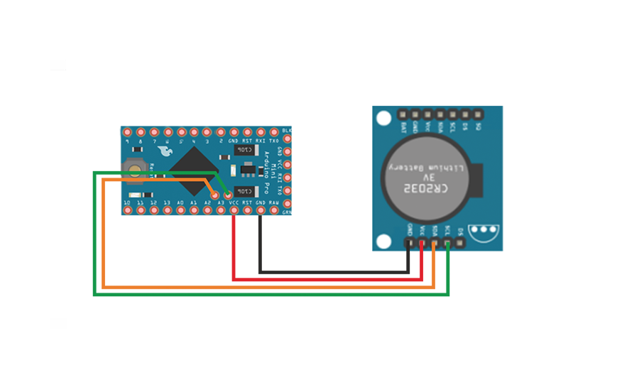 Часы DS1307 и Arduino Pro Mini