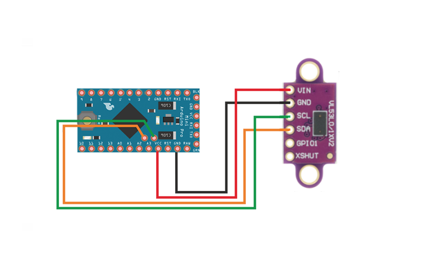 Дальномер VL53L0 и Arduino Pro Mini