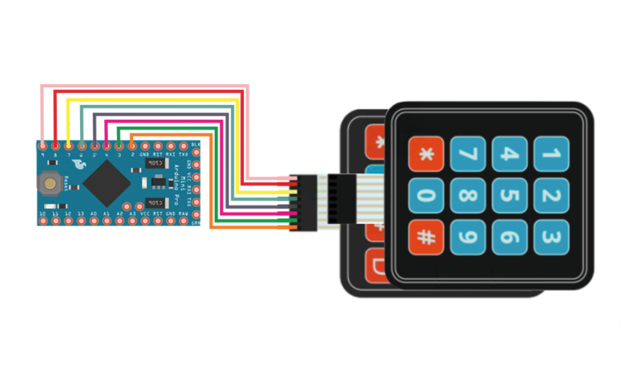 Клавиатура 4x4 и Arduino Pro Mini