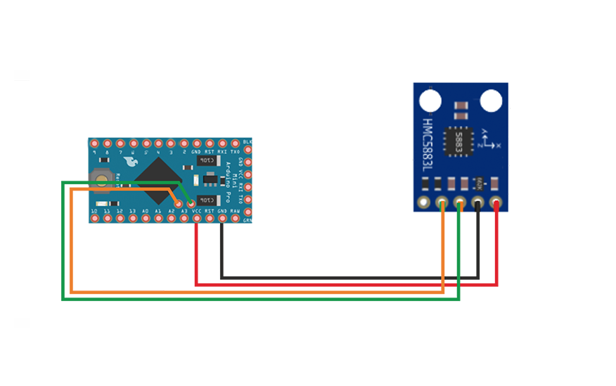Компас HMC5883 и Arduino Pro Mini