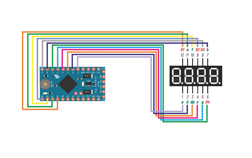 Индикатор катод и Arduino Pro Mini