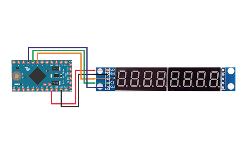 MAX7219 8 и Arduino Pro Mini