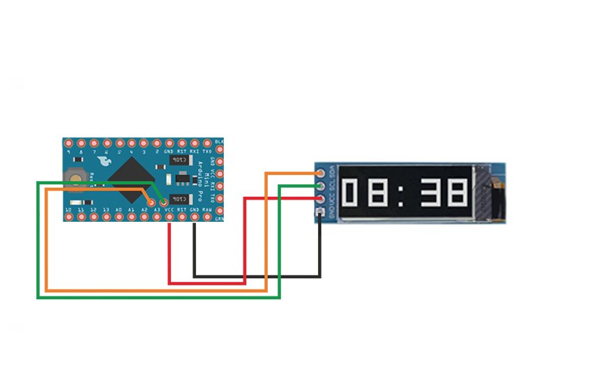OLED micro I2C и Arduino Pro Mini