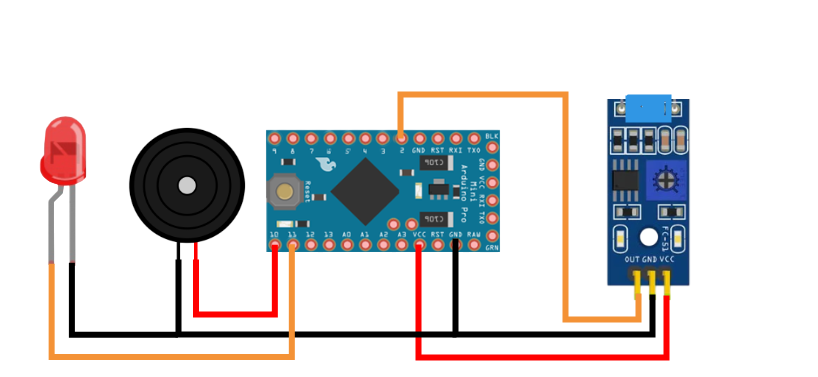 Датчик вибрации и Arduino Pro Mini