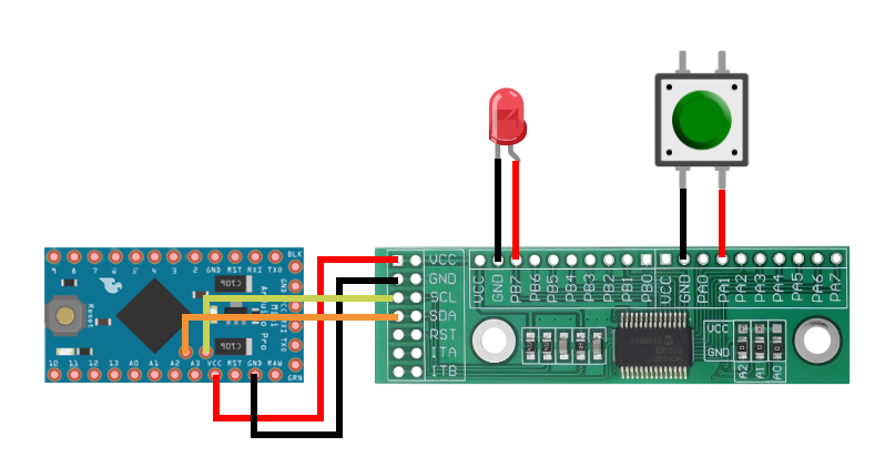 MCP23017 и Arduino Pro Mini
