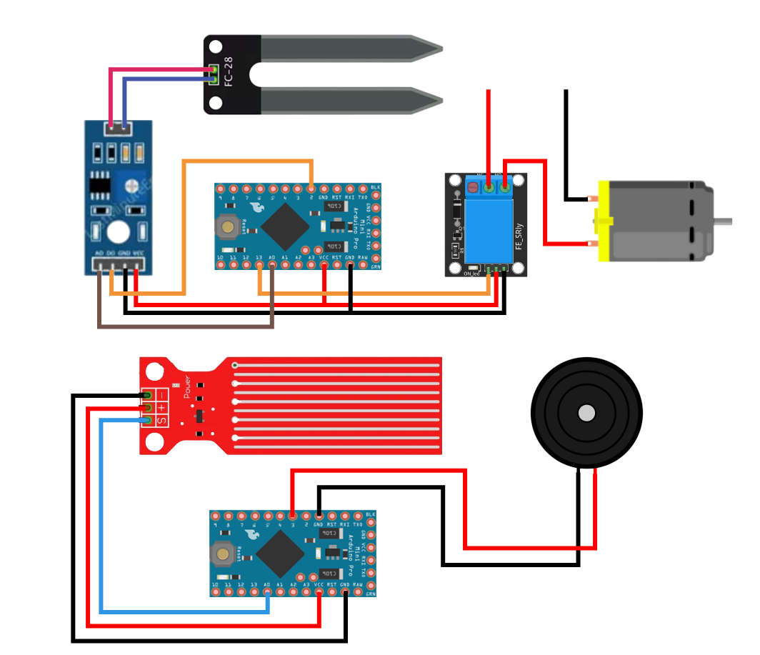 Датчик воды и Arduino Pro Mini