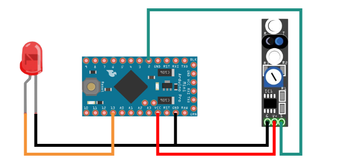 Датчик линии и Arduino Pro Mini
