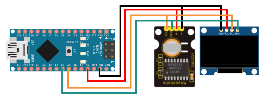Часы DS3231 и Arduino Nano