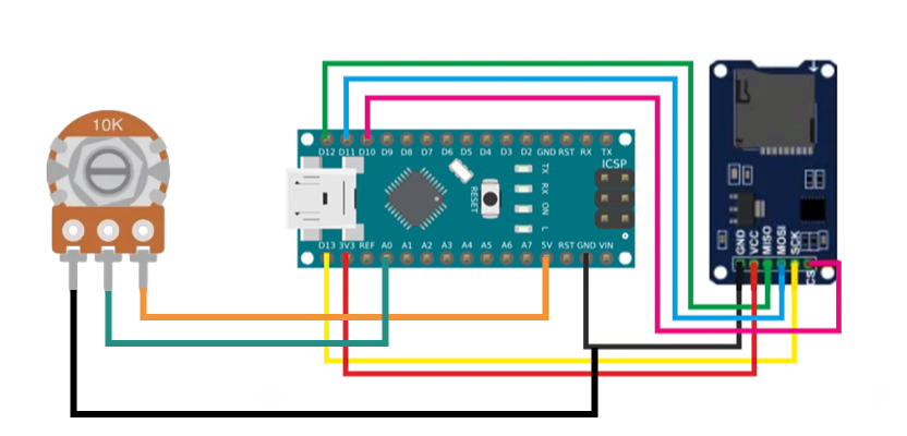 SD модуль и Arduino Nano