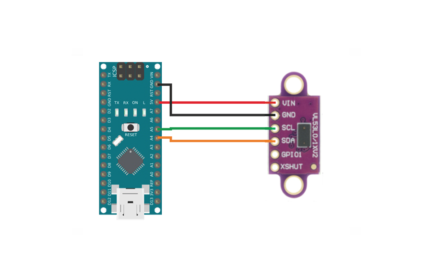 Дальномер VL53L0 и Arduino Nano