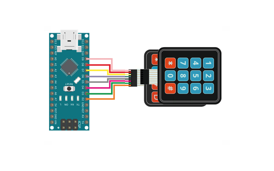 Клавиатура 4x4 и Arduino Nano