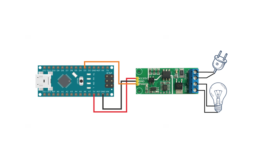 PWM 220v и Arduino Nano