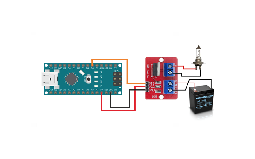IRF520 и Arduino Nano