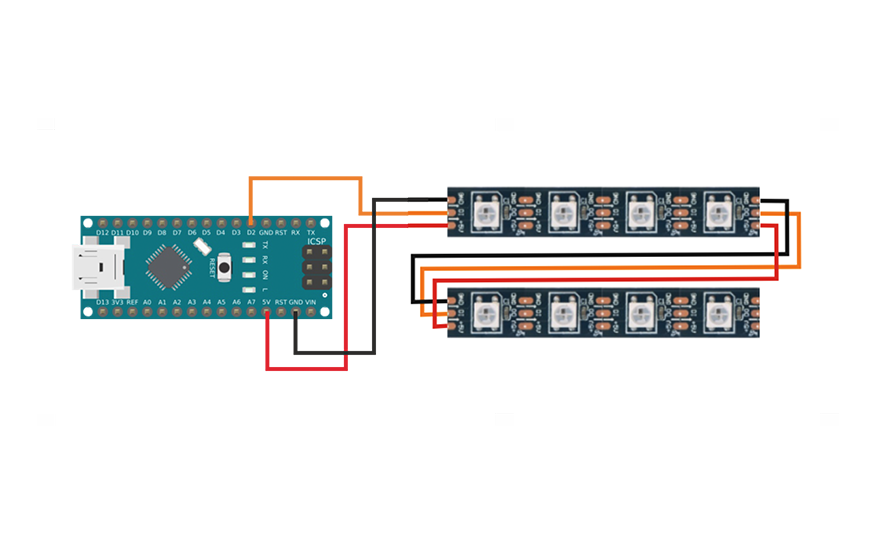 Лента WS2812 и Arduino Nano