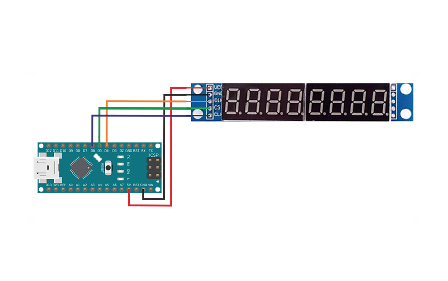 MAX7219 8 и Arduino Nano