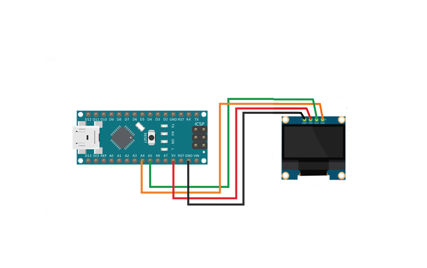 OLED mini I2C и Arduino Nano
