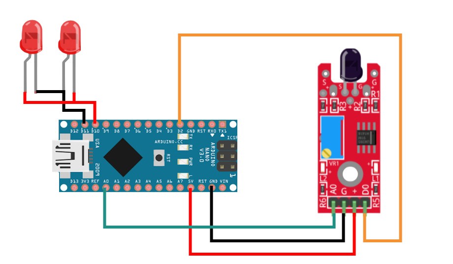 Датчик огня и Arduino Nano