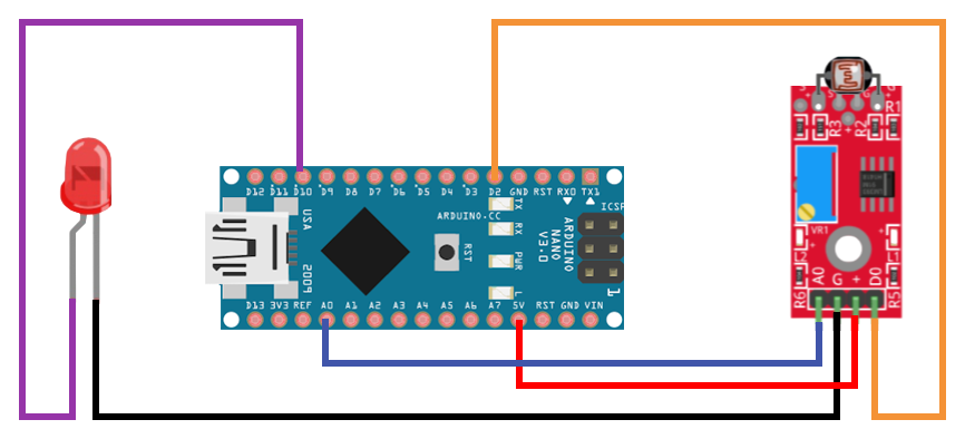 Датчик света и Arduino Nano