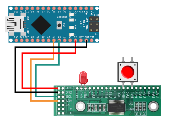 MCP23017 и Arduino Nano