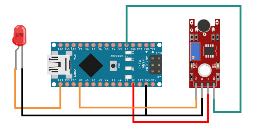 Датчик звука и Arduino Nano