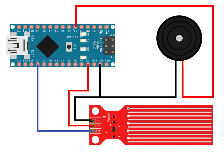 Датчик воды и Arduino Nano