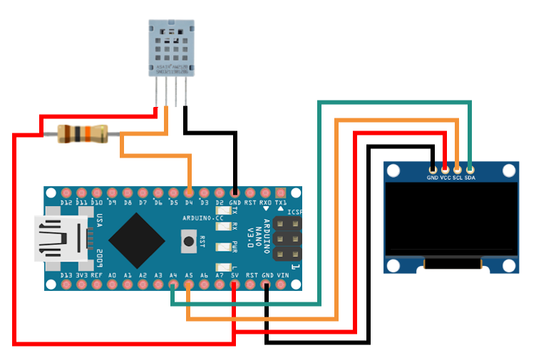 AM 2320 и Arduino Nano