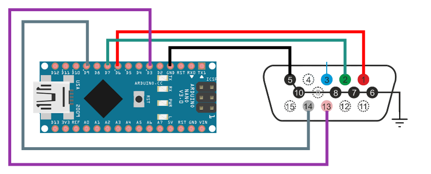 VGA Монитор и Arduino Nano