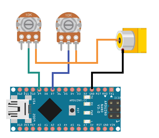 AV Монитор и Arduino Nano