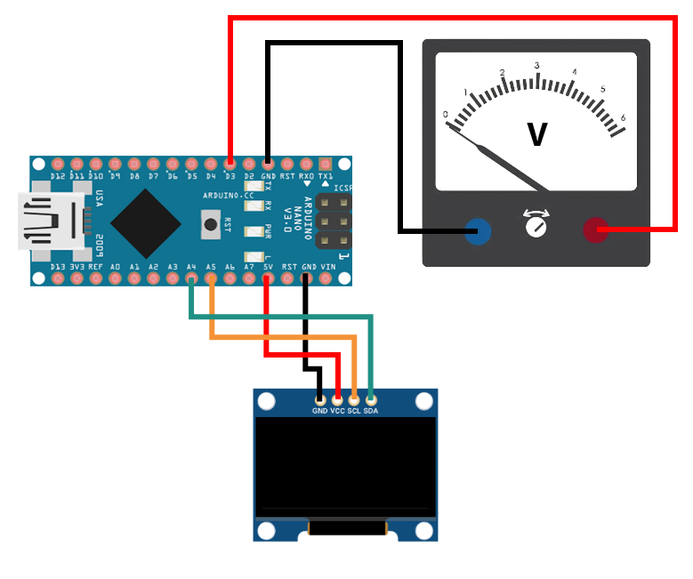 Стрелочный индикатор и Arduino Nano