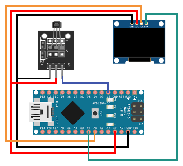 Датчик холла и Arduino Nano