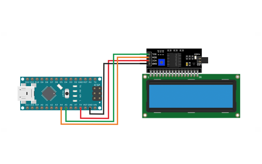 LCD 4002 i2c и Arduino Nano