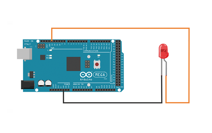 Светодиод и Arduino Mega