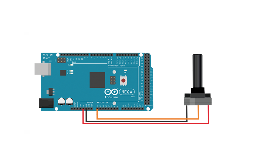 Потенциометр и Arduino Mega