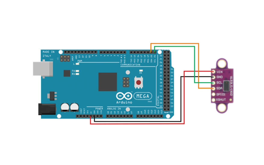 Дальномер VL53L0 и Arduino Mega