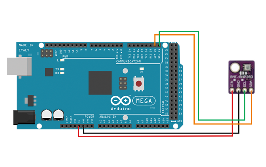 Барометр BMP 180/280 и Arduino Mega