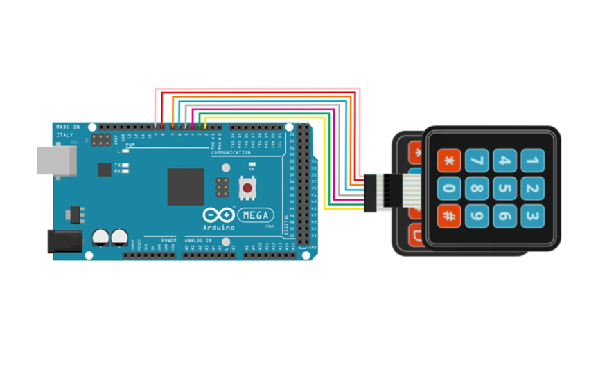 Клавиатура 4x4 и Arduino Mega
